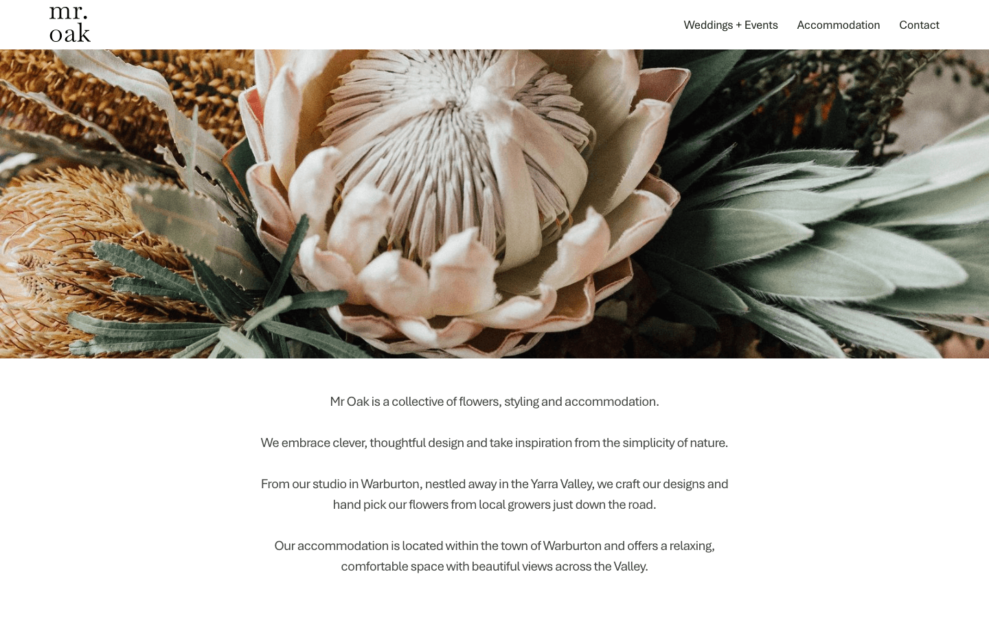 Mr Oak website